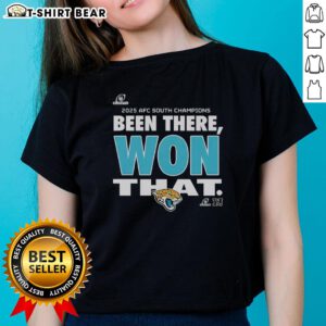 Alt Text: Original Jacksonville Jaguars Been There Won That ladies tee showcasing team spirit and stylish design for female fans.