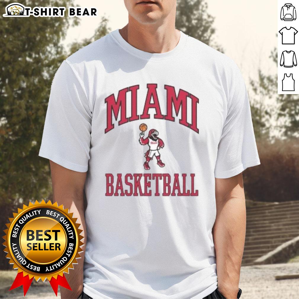 Original Miami Basketball Swoop League T-Shirt featuring vibrant graphics and a comfortable fit for sports enthusiasts.