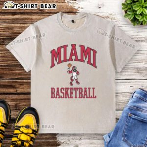 Original Miami Basketball Swoop League washed t-shirt featuring a vintage design and relaxed fit for casual wear.
