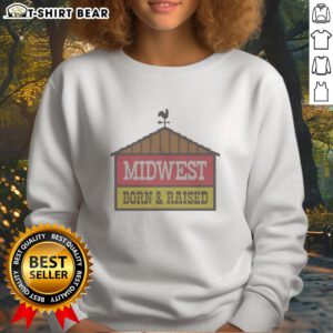 Original Midwest Fuel sweatshirt, born and raised in Indiana, showcasing state pride and comfort for fans of Indiana apparel.