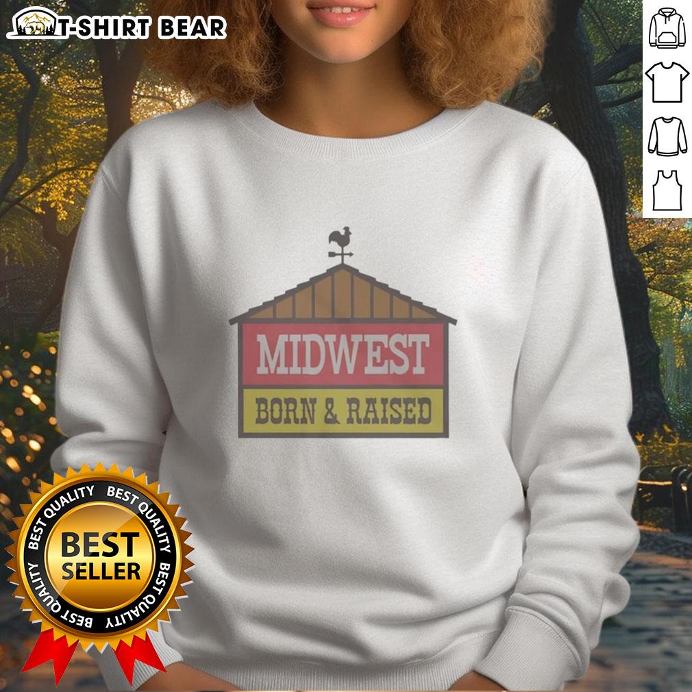 Original Midwest Fuel sweatshirt, born and raised in Indiana, showcasing state pride and comfort for fans of Indiana apparel.
