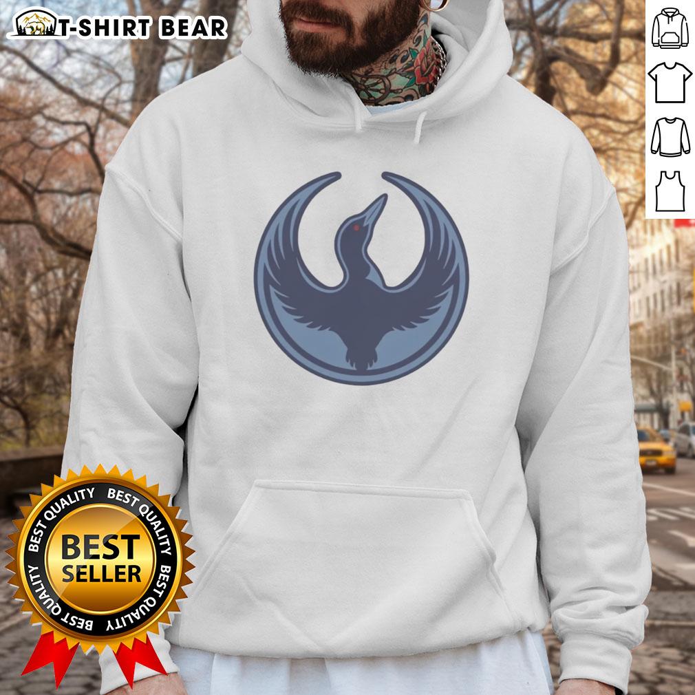 Original Minnesota Rebel Alliance Political hoodie featuring the MN state bird, the Loon, in a bold protest design.