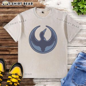 Original Minnesota Rebel Alliance protest t-shirt featuring the MN state bird, the loon, on a washed background.