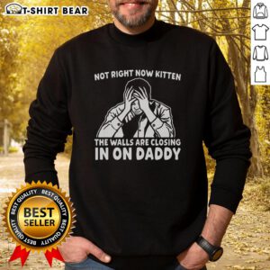 Original 'Not Right Now' kitten sweatshirt with a cute design of a kitten and text about feeling confined, perfect for cat lovers.
