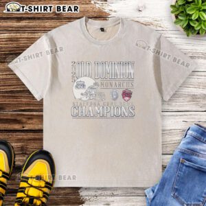 Alt Text: Original Old Dominion Monarchs 2025 Bowl Champs washed t-shirt, featuring bold team logo and vintage style.