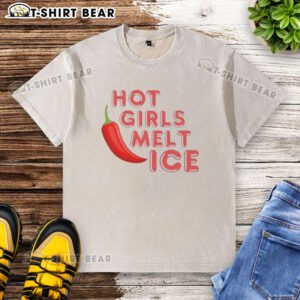 Pretty hot girls in stylish melt ice washed t-shirts, showcasing trendy summer fashion and vibrant colors.