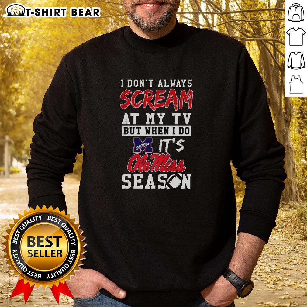 Pretty sweatshirt for Ole Miss Rebels fans, perfect for NCAA football lovers who cheer passionately at their TVs.