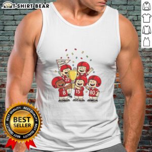 Alt Text: Pretty the Peanuts Flippin Champs tank top featuring vibrant graphics and a stylish design for peanut lovers.