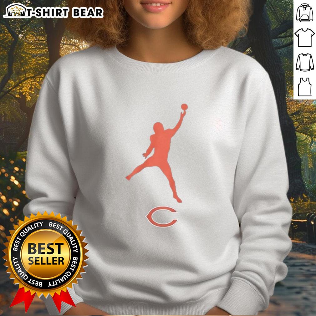 Alt Text: Caleb Williams 'The Iceman' sweatshirt featuring Chicago Bears logo, stylish sportswear for fans.