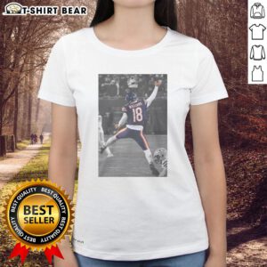 Alt Text: Top Caleb Williams The Jumpman Ladies Tee featuring a stylish design perfect for fans of sports apparel.