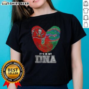 Top Fingerprints Tampa Bay Buccaneers X Florida Gators Ladies Tee showcasing vibrant team spirit and unique design.