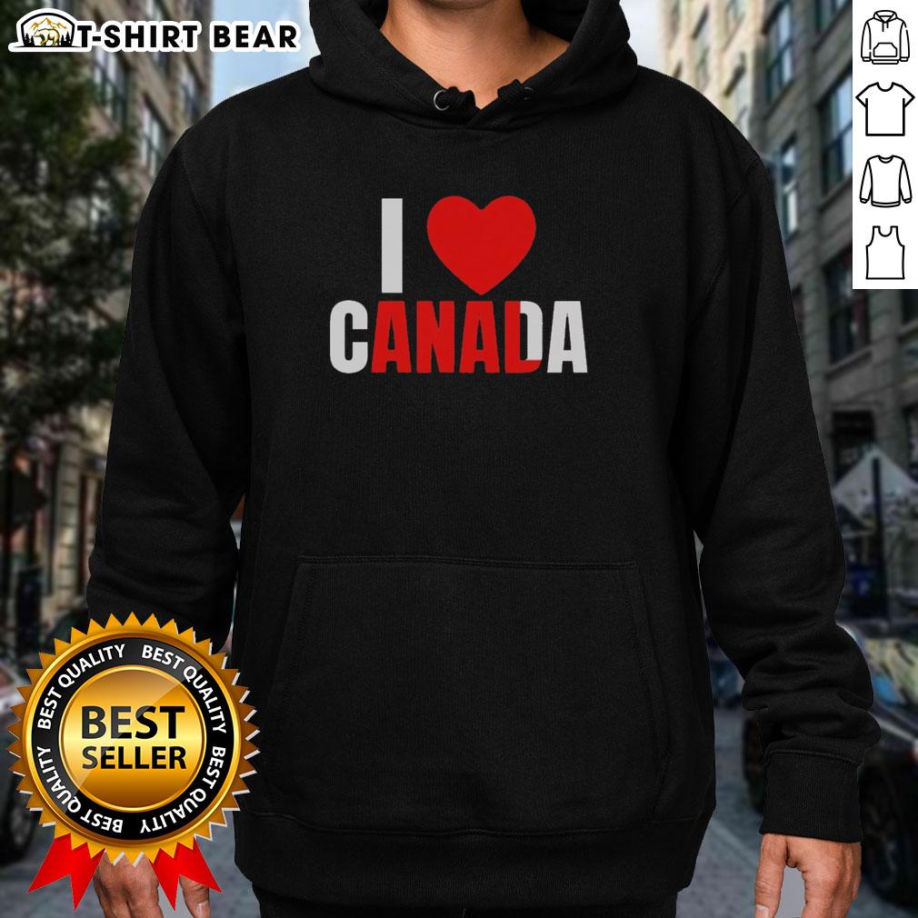 Top I Love Canada Anal Hoodie in vibrant colors, perfect for showcasing Canadian pride and unique style.