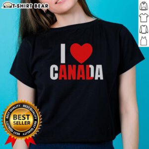Top I Love Canada Anal Ladies Tee featuring a playful design celebrating Canadian pride and humor.