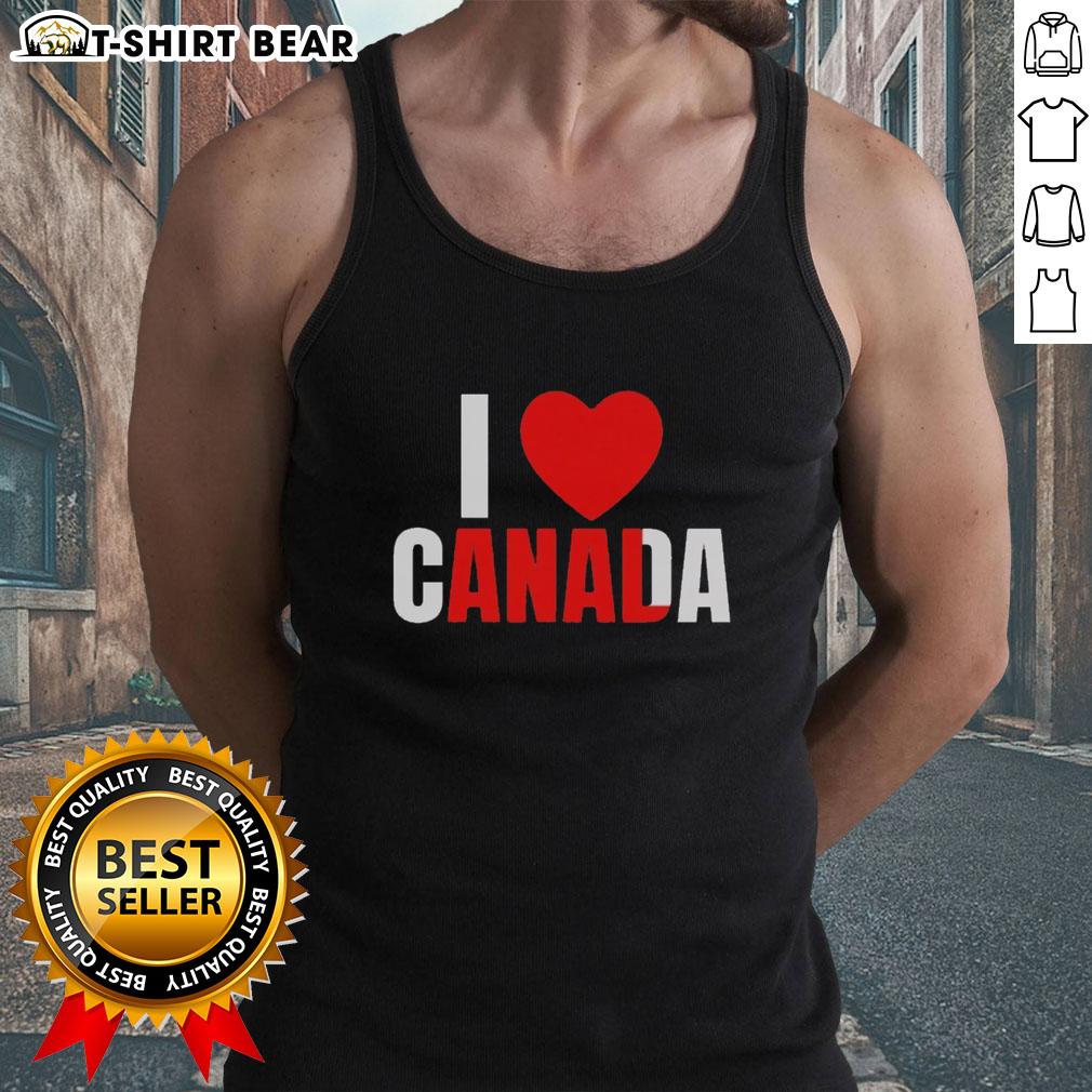 Top I Love Canada Anal Tank Top featuring a fun graphic design celebrating Canadian pride and style.