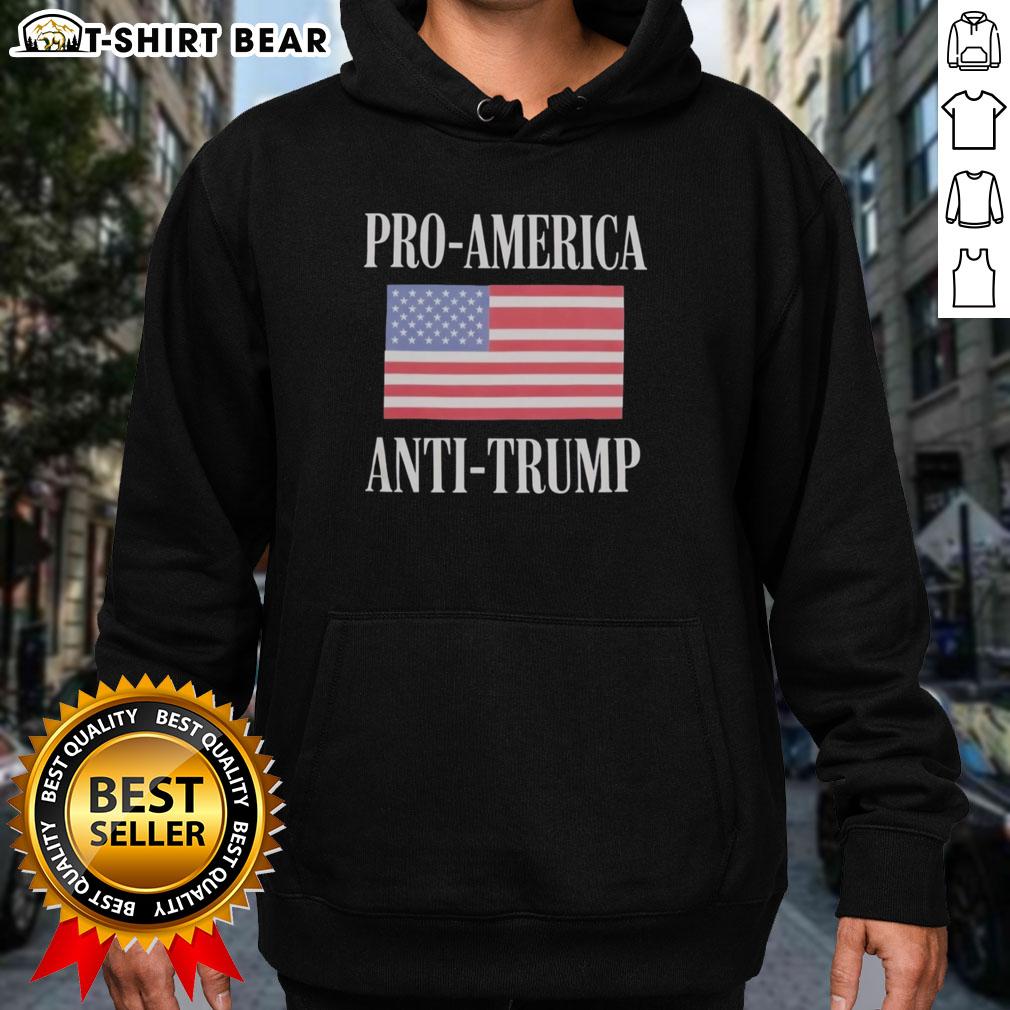 Top Pro America Anti-Trump Hoodie featuring bold graphics and a stylish design for political expression and activism.