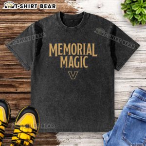 Alt Text: Stylish Top Vanderbilt Basketball Memorial Magic Washed T-Shirt in vibrant colors, perfect for fans and casual wear.