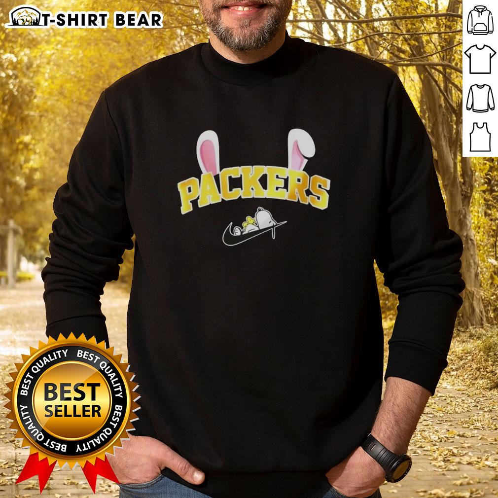 Good Green Bay Packers X Snoopy Happy Easter Sweatshirt featuring vibrant colors and festive designs for fans.