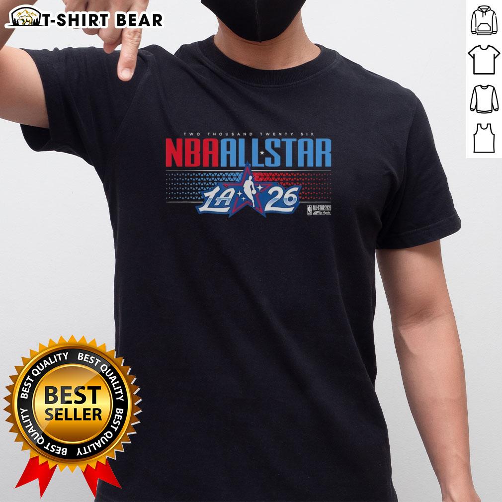 Good Two Thousand Twenty Six NBA All Star LA 2026 T-Shirt featuring vibrant graphics and stylish design for fans.