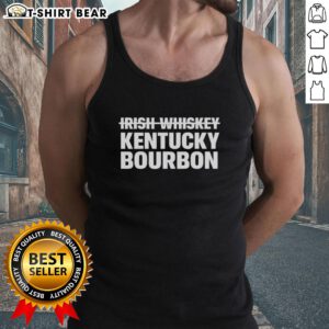 Hot Irish Whiskey Kentucky Bourbon letter tank top featuring a bold graphic design for whiskey lovers.