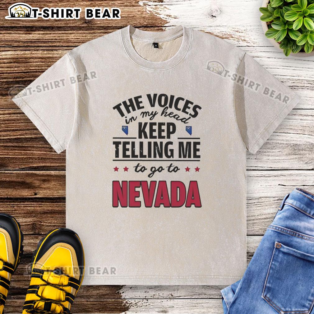 Hot The Voices In My Head T-Shirt featuring quirky design, perfect for Nevada fans and casual wear enthusiasts.