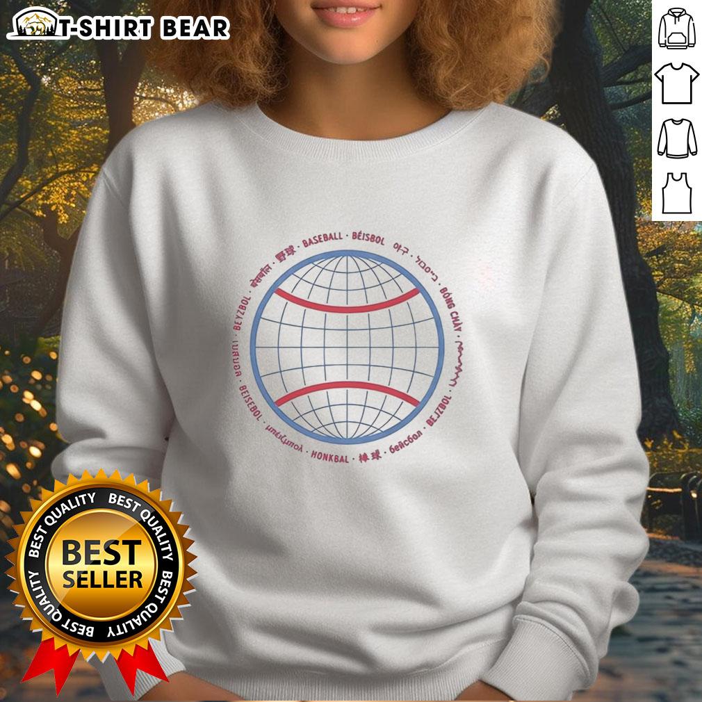 Cozy Nice Baseball Is My World sweatshirt featuring a stylish design, perfect for baseball fans and casual wear.