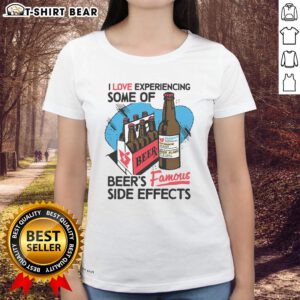 Women enjoying fun moments with friends, showcasing the famous side effects of beer on a stylish 'Nice I Love Experiencing' tee.