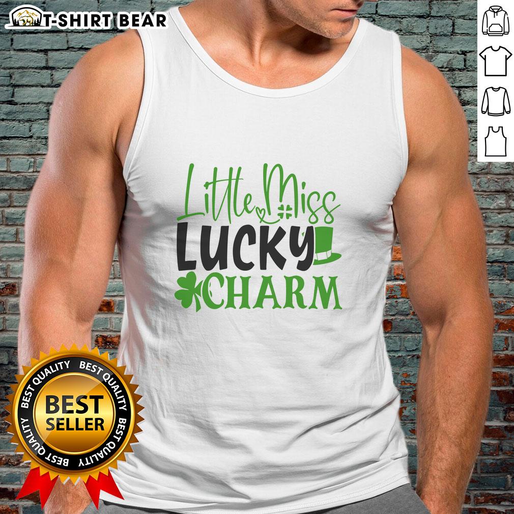 Official Little Miss Lucky Charm Tank Top featuring a vibrant design, perfect for casual wear or lucky charm enthusiasts.