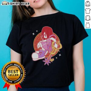 Original A World Apart Kingdom Hearts Ladies Tee featuring a unique design for fans of the popular video game series.