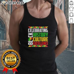 Original Celebrating Black History Culture Excellence Tank Top showcasing vibrant design and empowering message.