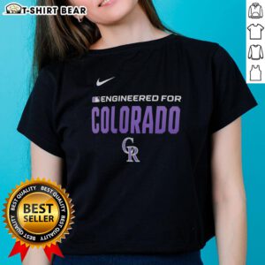 Original Engineered for Colorado Rockies MLB Logo Ladies Tee, featuring a stylish design perfect for fans.