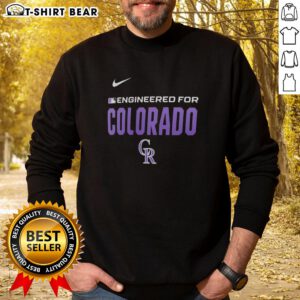 Original Engineered for Colorado Rockies MLB Logo Sweatshirt in purple, showcasing team pride and stylish comfort.