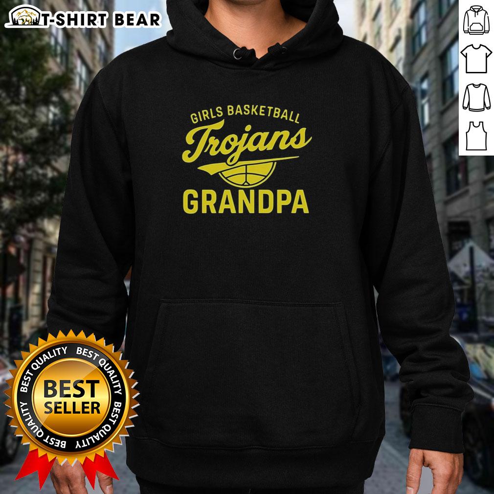 Original Girl Basketball Trojans Grandpa Hoodie featuring a stylish design perfect for fans and athletes.