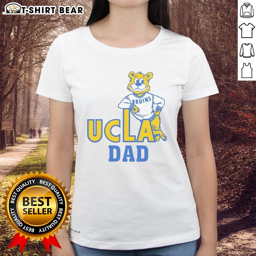 Original Mark Cuban UCLA Dad Bruins Ladies Tee in blue, featuring a stylish design for dedicated UCLA fans.