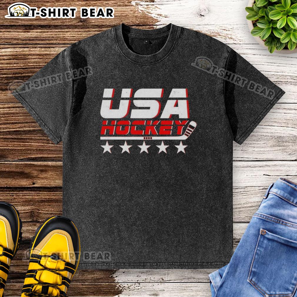 Original USA Hockey 2026 Champions vintage washed t-shirt featuring classic design and soft fabric for ultimate comfort.