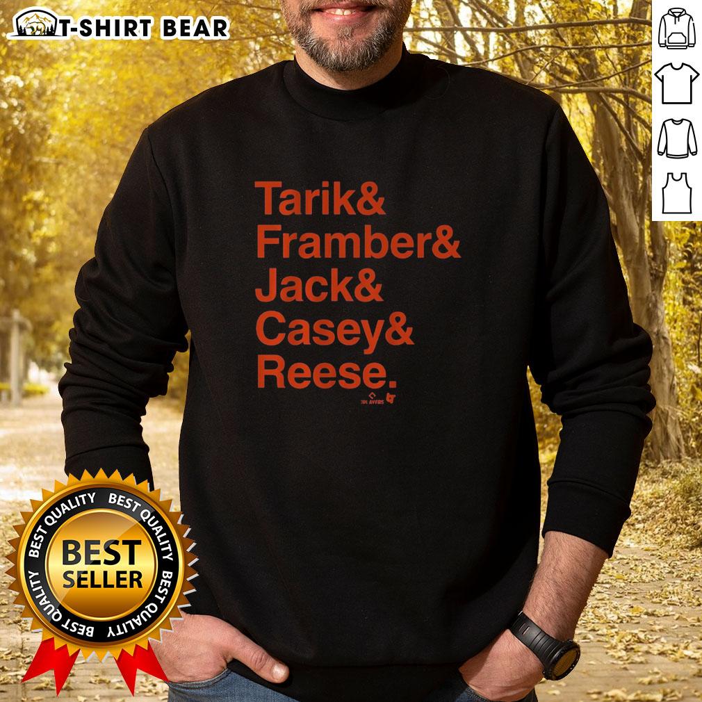 Premium Detroit Baseball sweatshirt featuring Tarik, Framber, Jack, and Reese for ultimate fan style and comfort.