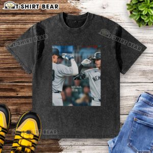 Stylish New York Yankees back-to-back Judge to Belli washed t-shirt, perfect for fans showcasing team pride.