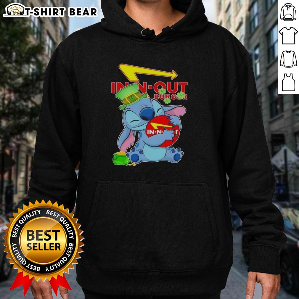 Happy St. Patrick's Day hoodie featuring a cute In-N-Out Burger logo and pretty stitch design.