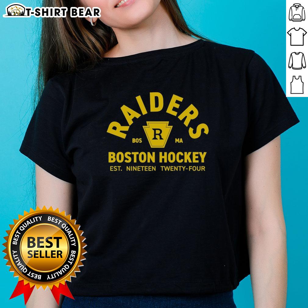 Ilya Rozanov Ladies Tee featuring Boston Bruins Hockey Raiders logo, established 1924, perfect for fans.