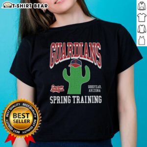 Top Cleveland Guardians Cactus League ladies tee featuring team colors and logo, perfect for fans and spring training events.