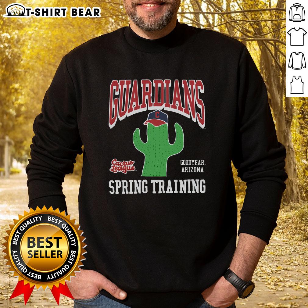 Cozy Top Cleveland Guardians Cactus League sweatshirt in team colors, perfect for fans and game day attire.