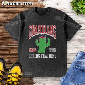 Top Cleveland Guardians Cactus League washed t-shirt featuring team logo, perfect for baseball fans and casual wear.