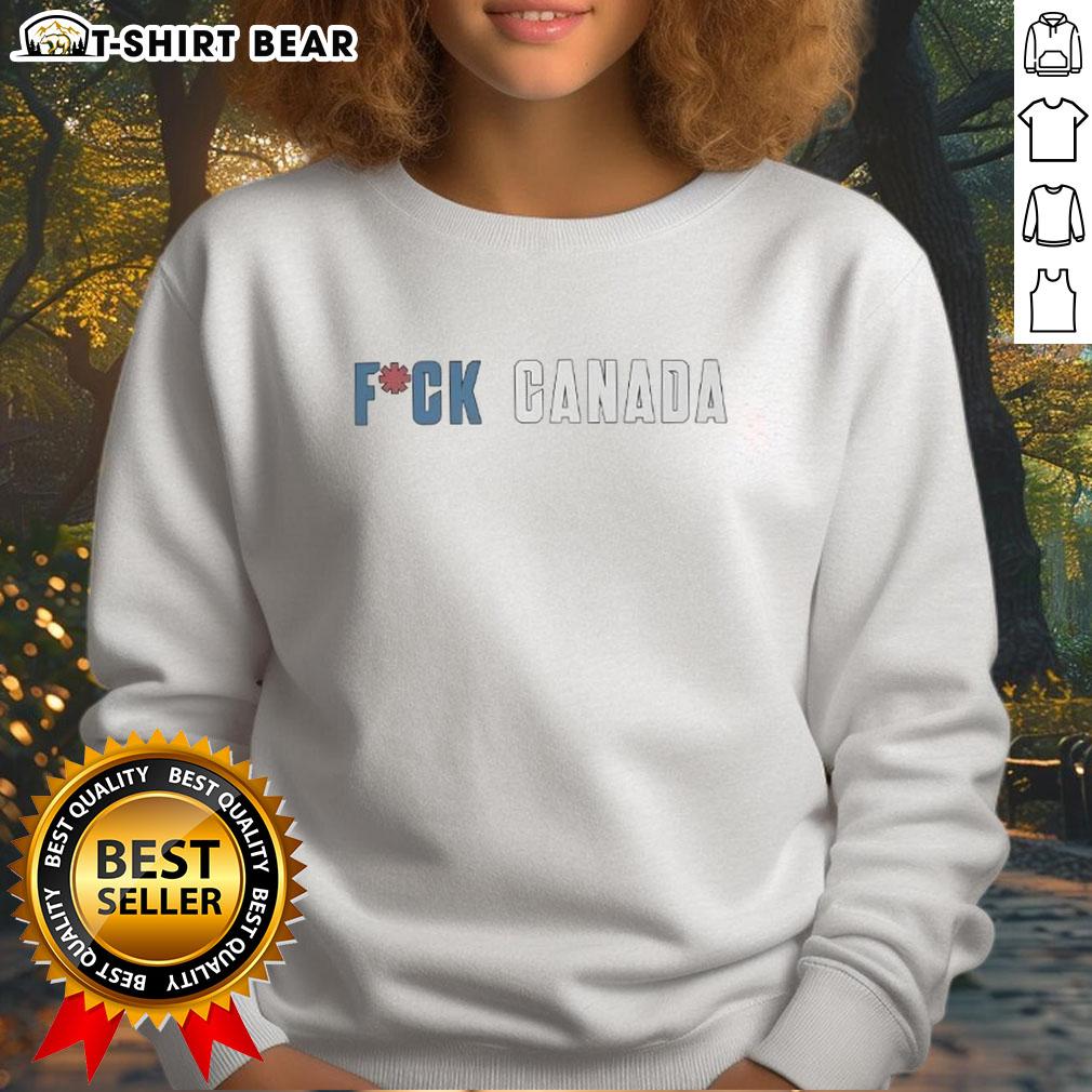 Top Fuck Canada logo sweatshirt featuring bold graphics on a comfortable fabric, perfect for casual wear.