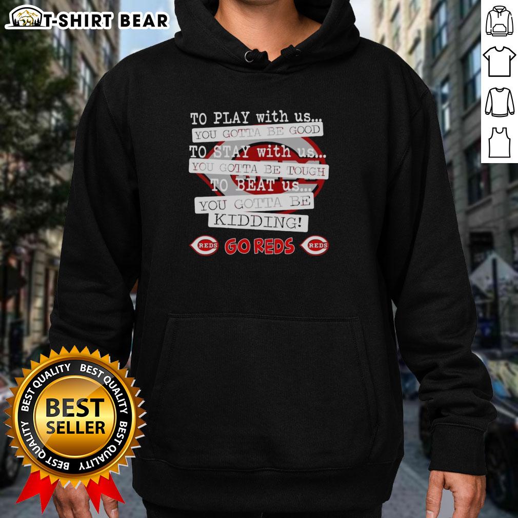 Top Go Cincinnati Reds 'You Gotta Be Good' hoodie in vibrant red, perfect for fans supporting their team in style.