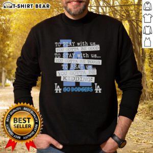Cozy 'Top Go Los Angeles Dodgers' sweatshirt, perfect for fans showing team spirit and style during game days.