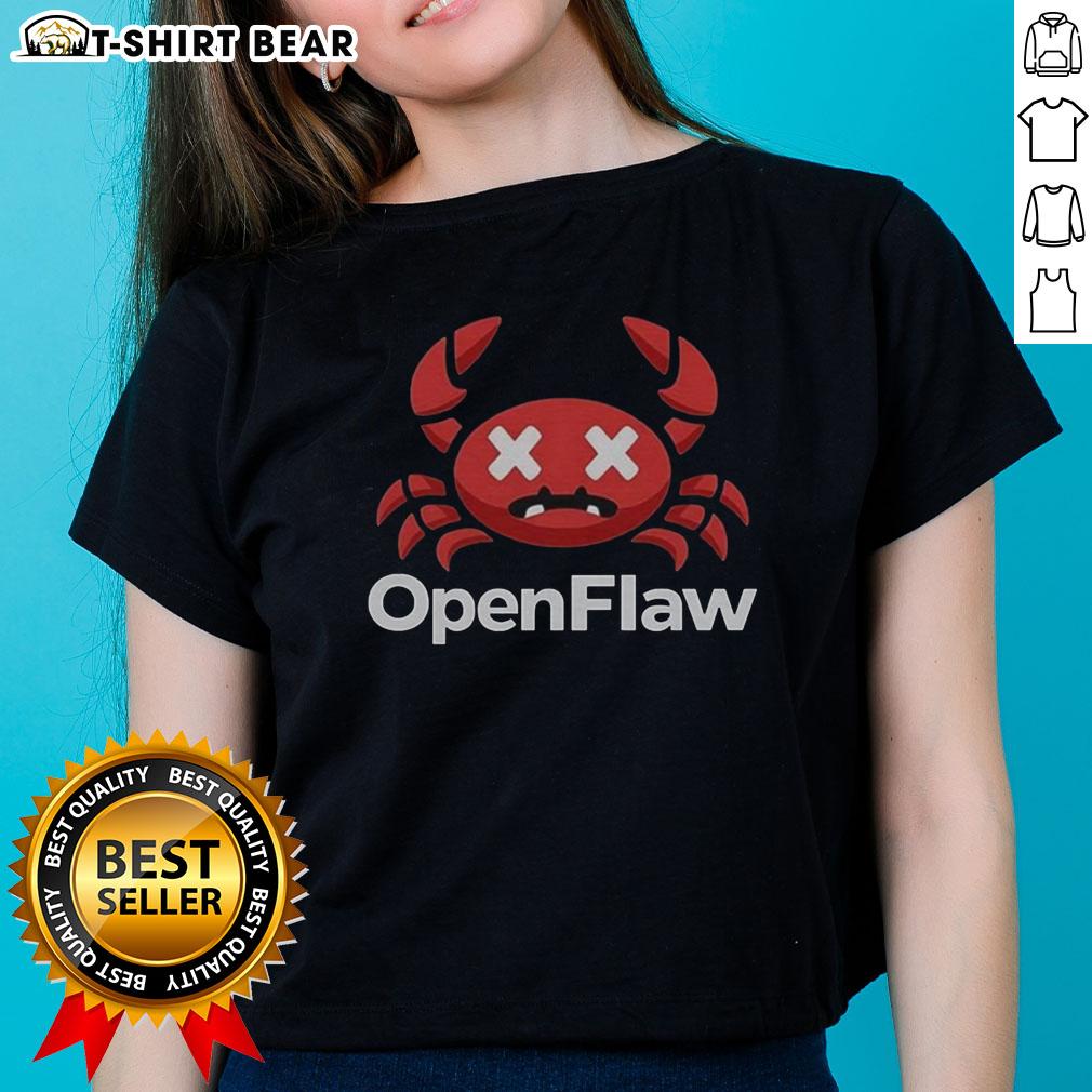 Top Openflaw logo on a stylish ladies tee, perfect for casual wear and showcasing modern fashion trends.