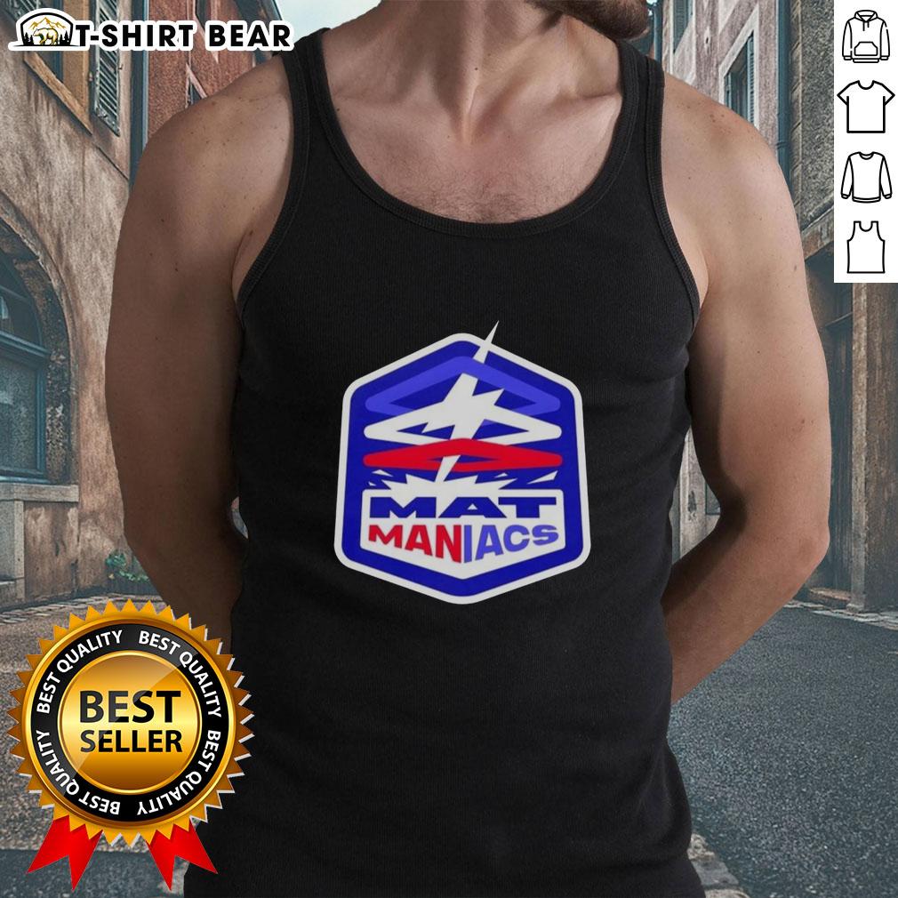 Top The Nerd Closet Mat Maniacs Tank Top featuring a fun graphic design, perfect for casual wear and geek culture fans.