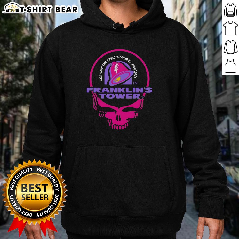 Awesome Grateful Dead Franklin's Tower hoodie featuring Taco Bell logo, perfect for music fans and unique fashion lovers.