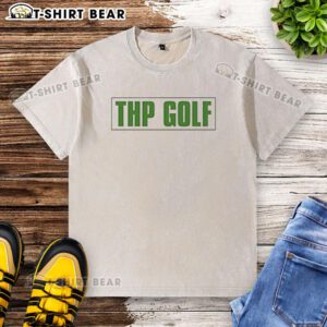 Alt Text: Awesome The Hackers Paradise THP Golf Washed T-Shirt in soft fabric, showcasing a stylish design for golf enthusiasts.
