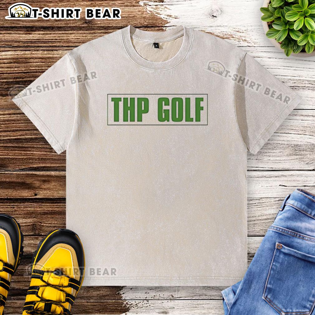 Alt Text: Awesome The Hackers Paradise THP Golf Washed T-Shirt in soft fabric, showcasing a stylish design for golf enthusiasts.