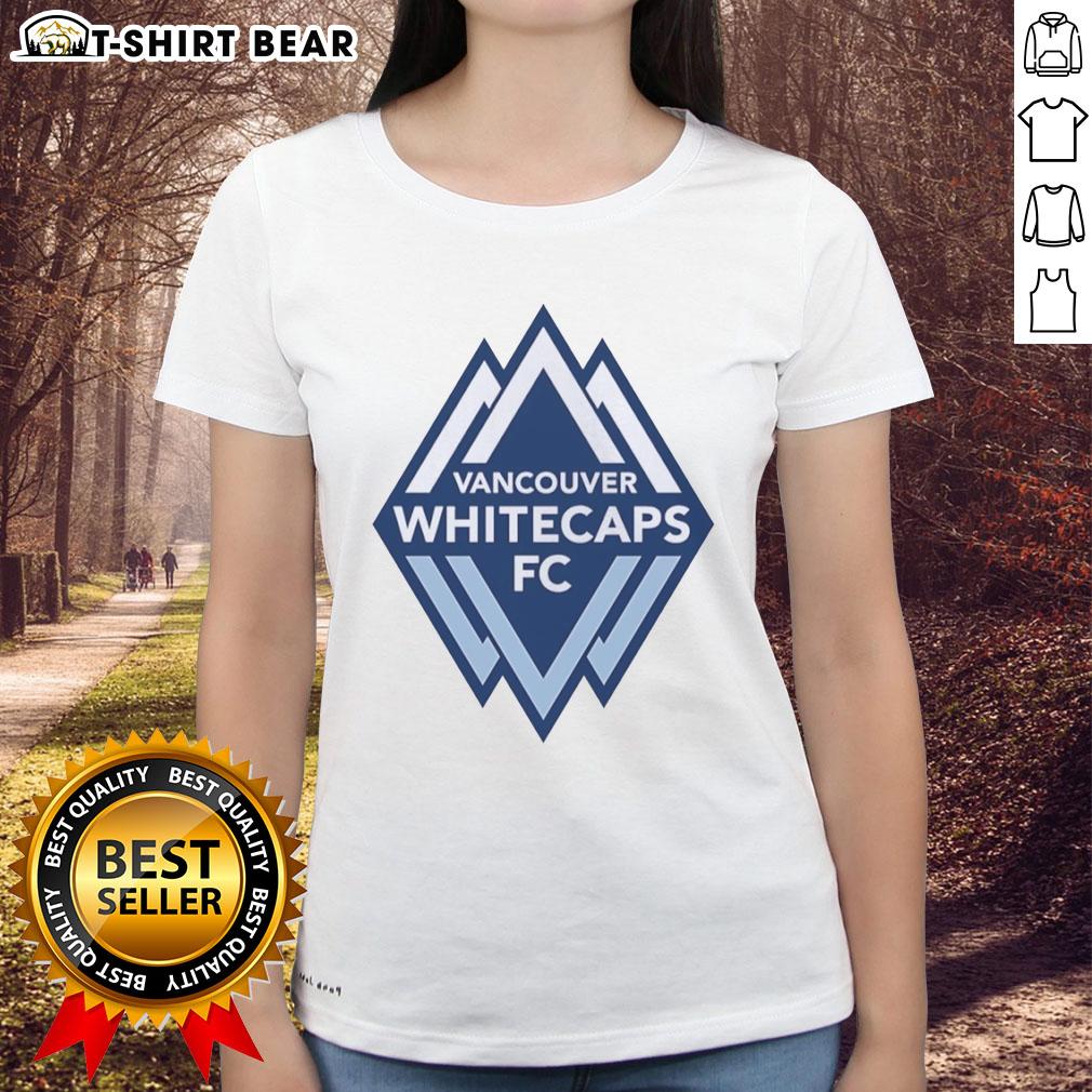 Awesome Vancouver Whitecaps FC primary logo ladies tee featuring a stylish design for passionate soccer fans.